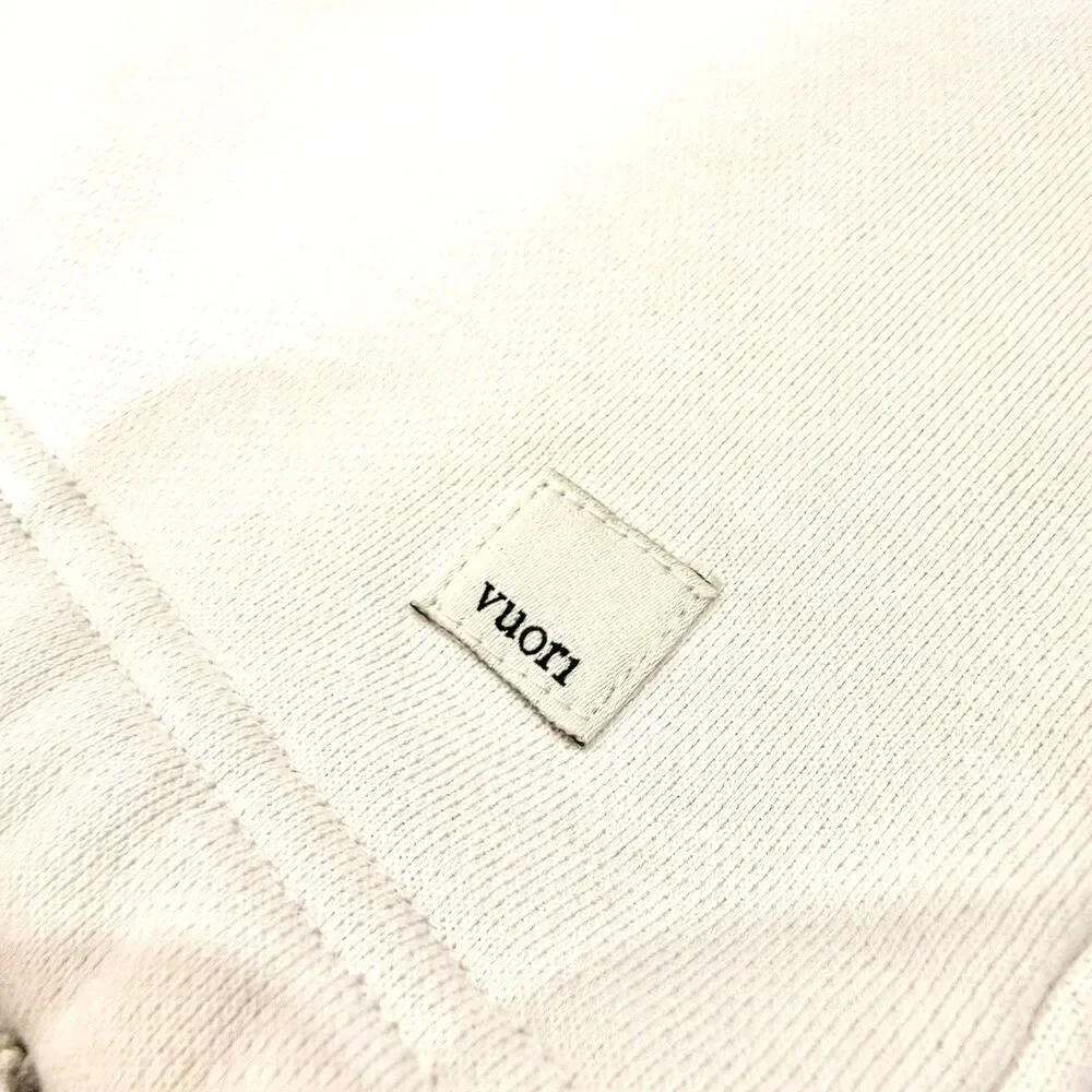 Vuori Cropped Crewneck Sweatshirt Pale Pink Cream Oversized Fit Womens XS - Picture 5 of 8